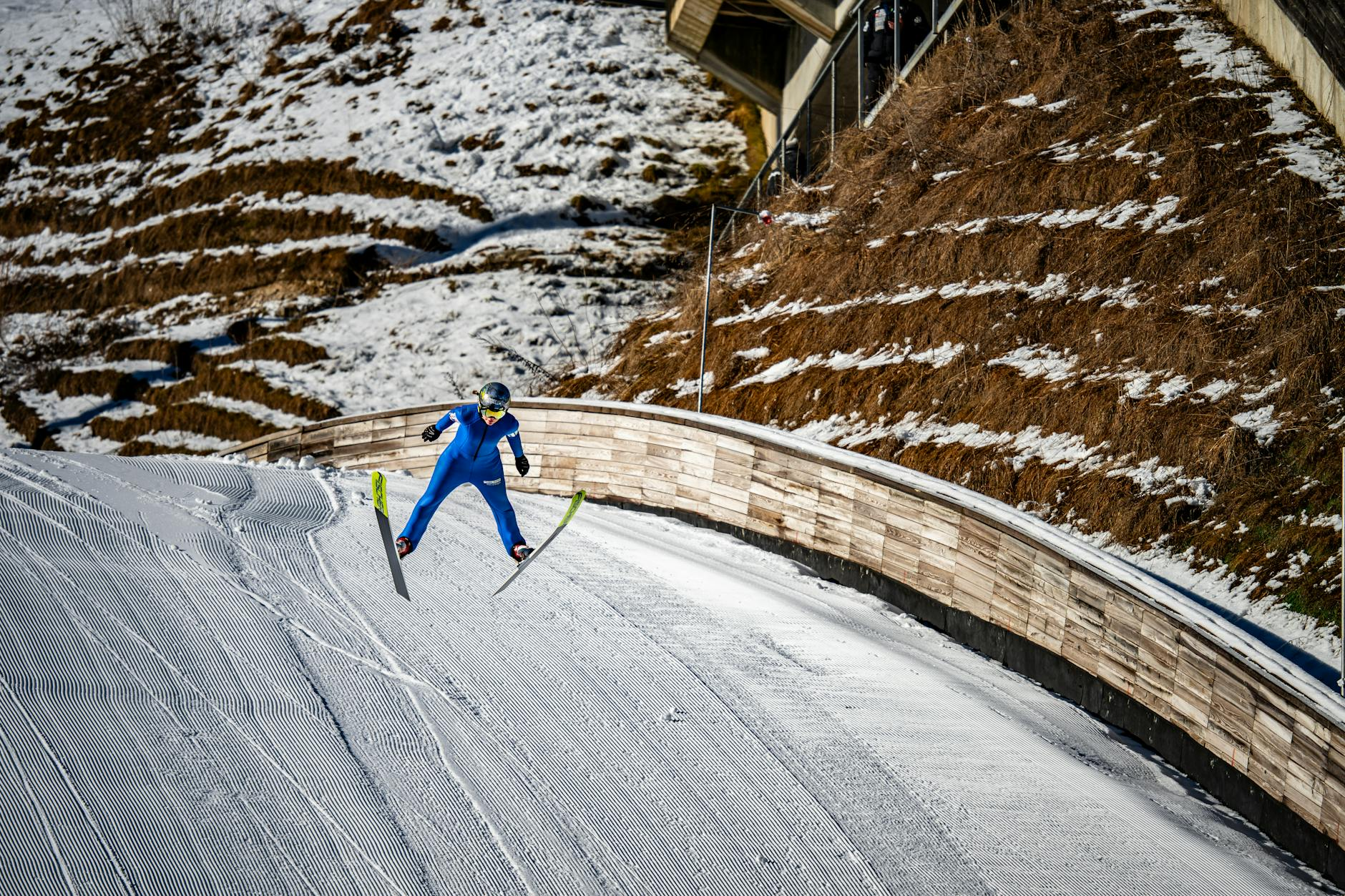 ski jumping athlete training