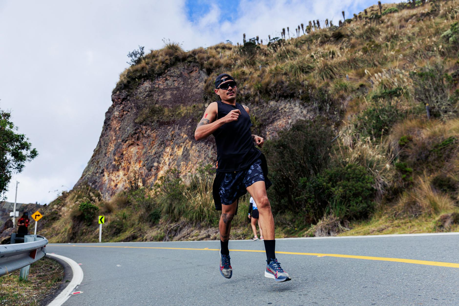 trail runner training uphill
