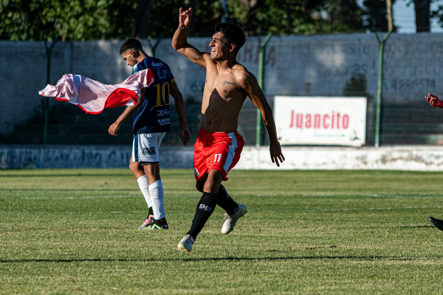 swiss football player celebrating