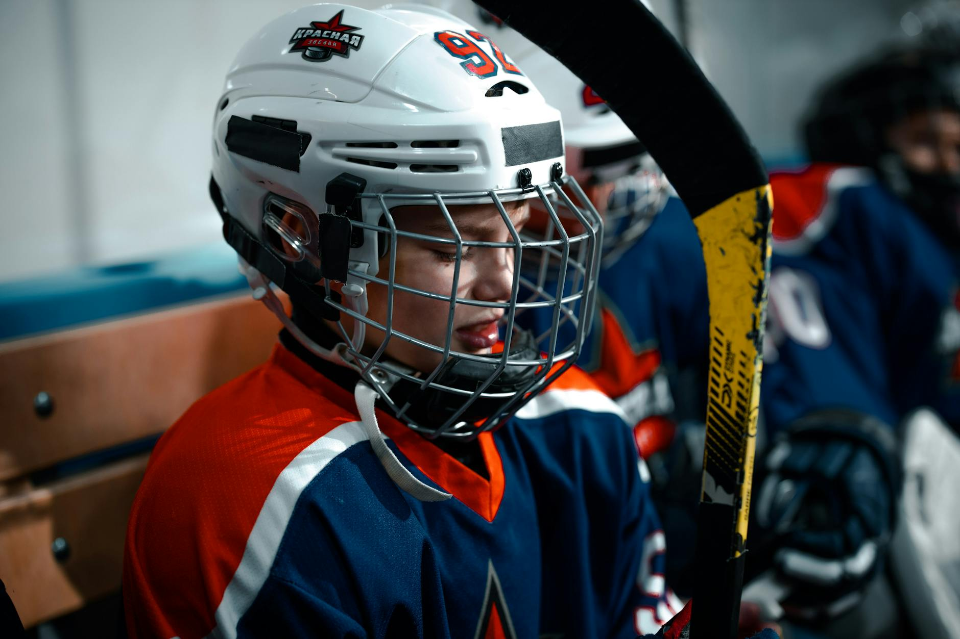 young ice hockey player