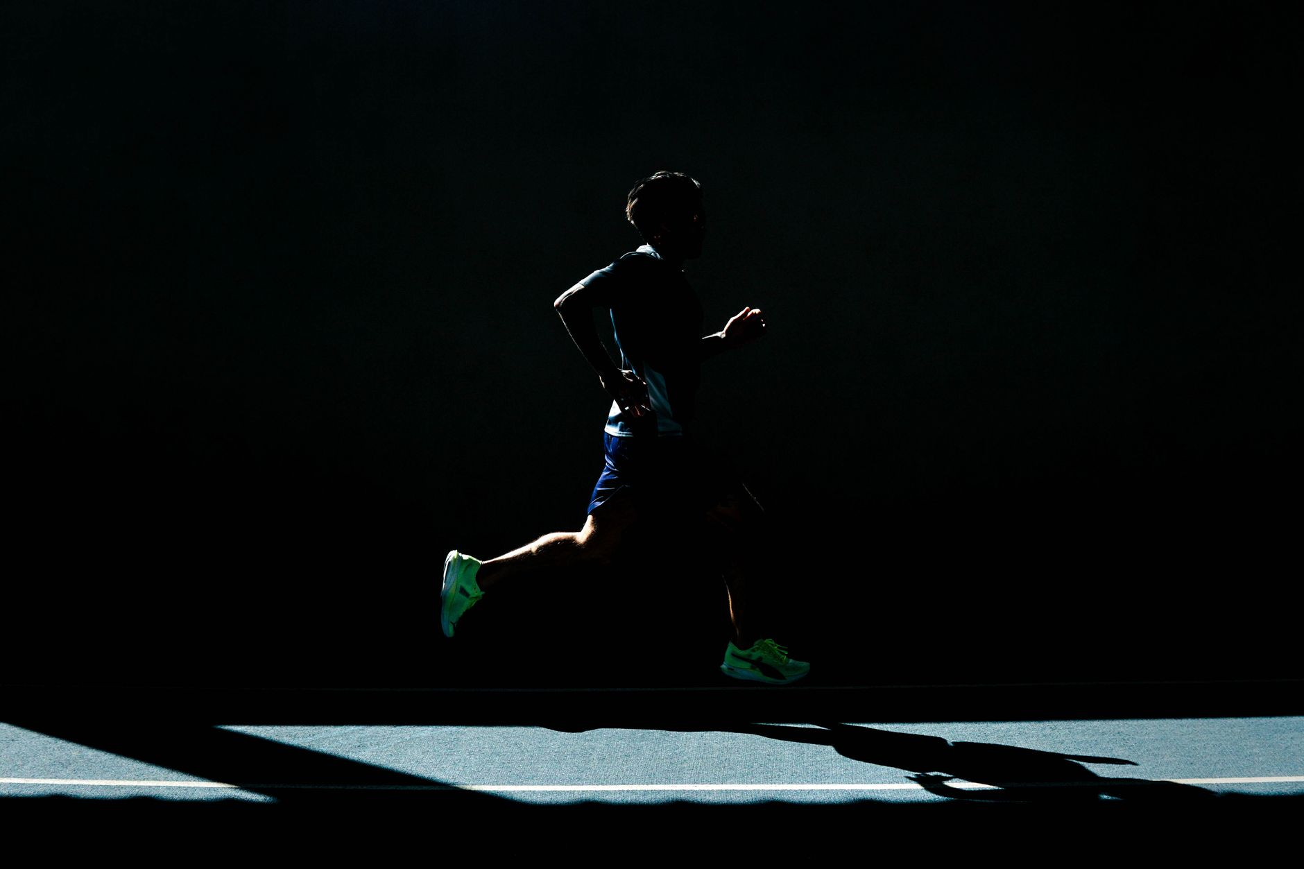 light jogging athlete
