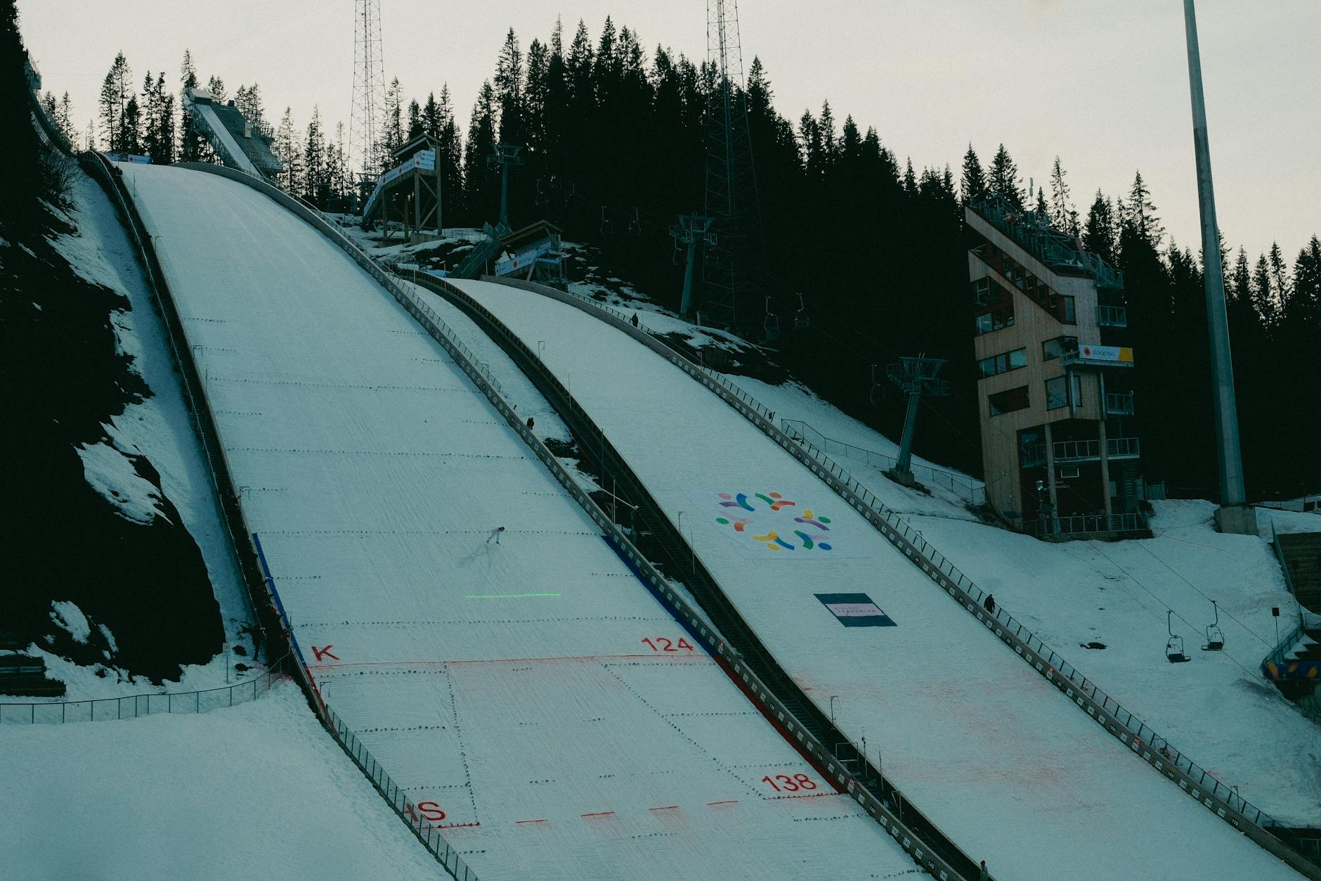ski jumping athlete training