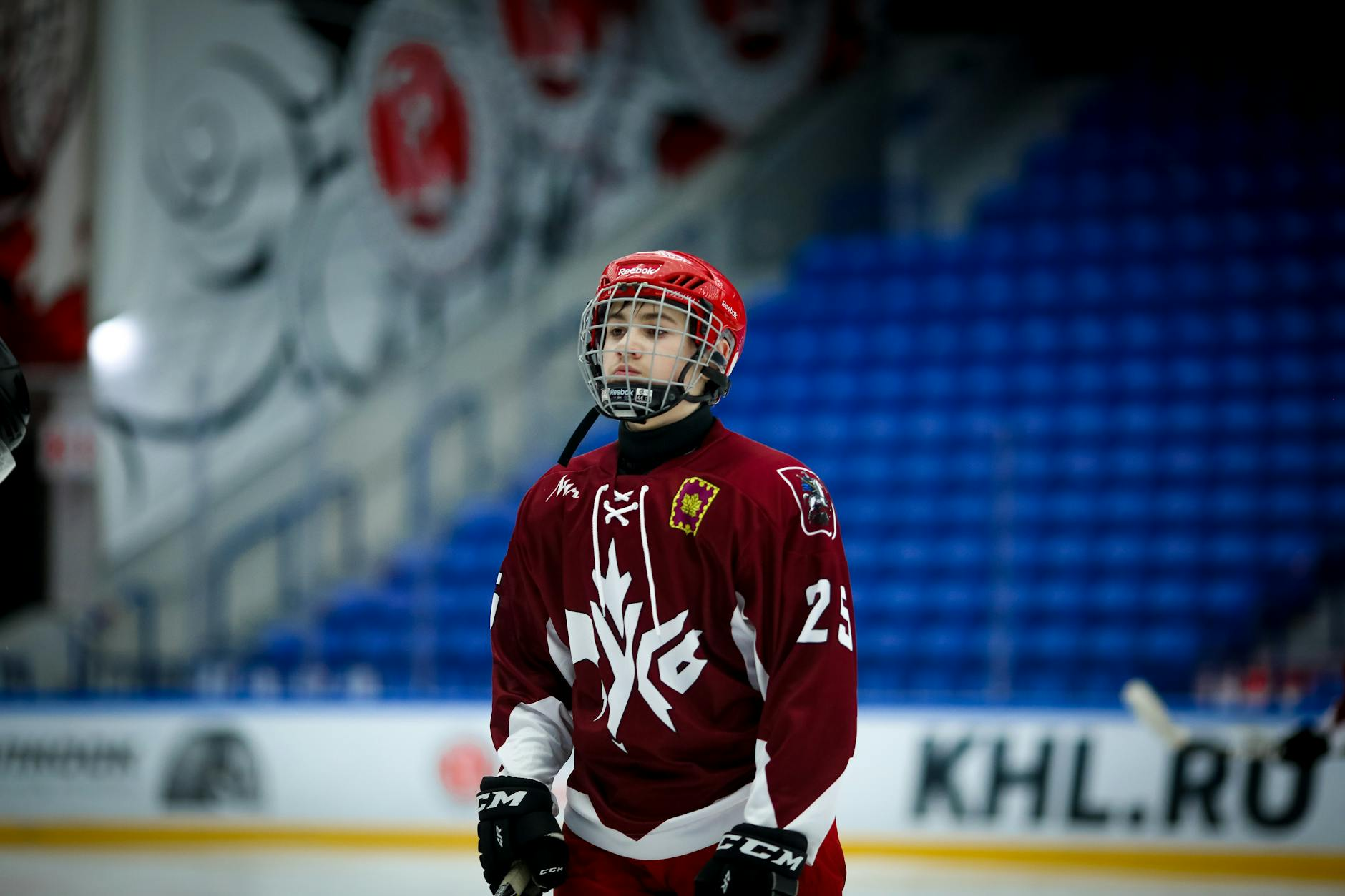 young ice hockey player